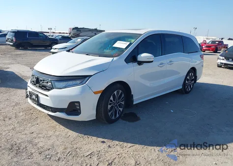 2025 Honda Odyssey Elite z USA, uszkodzony, nr VIN 5FNRL6H91SB049345